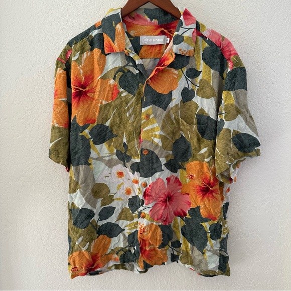 Jams World Other - Jams World Aloha Shirt HIPA Hibiscus Palm